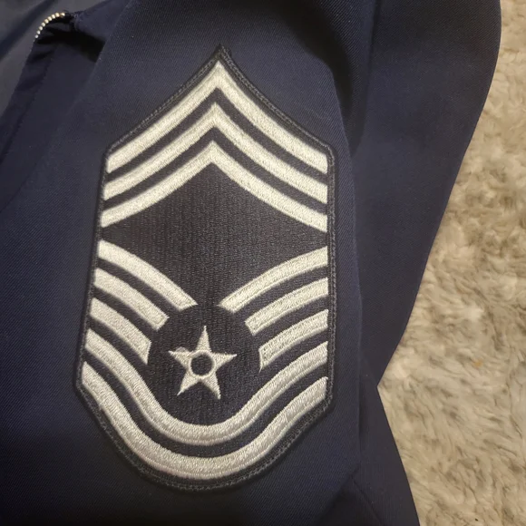 Men's Navy Blue Air Force Jacket - Picture 9 of 10